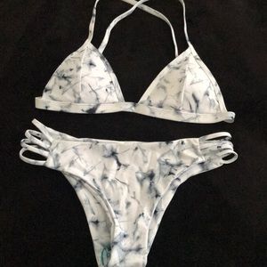 Marble pattern bikini set BRAND NEW NEVER WORN!